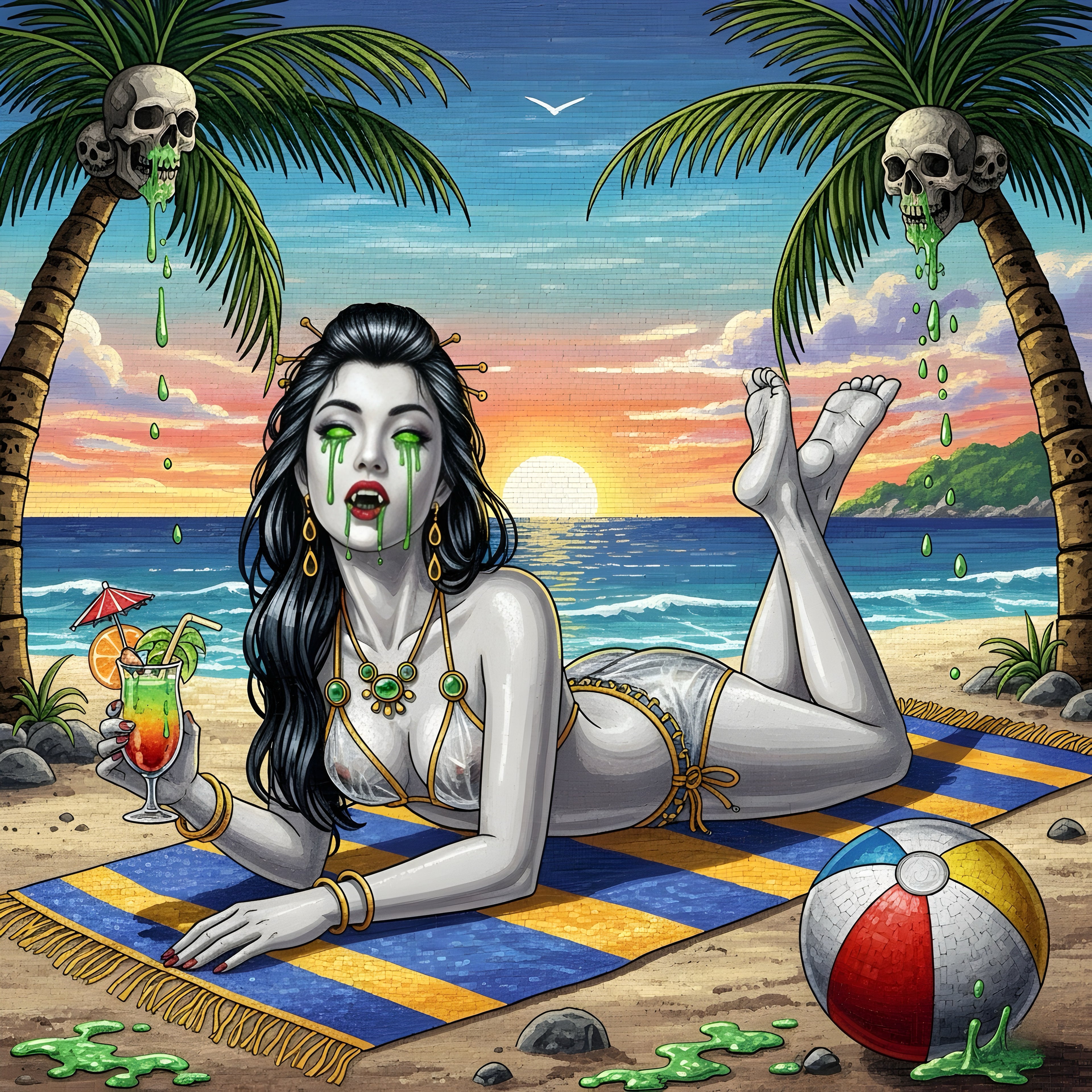 Summer 2025 Anomalous Streetwear Japanese Vampiric Geisha Sakura Fun In The Sun Series