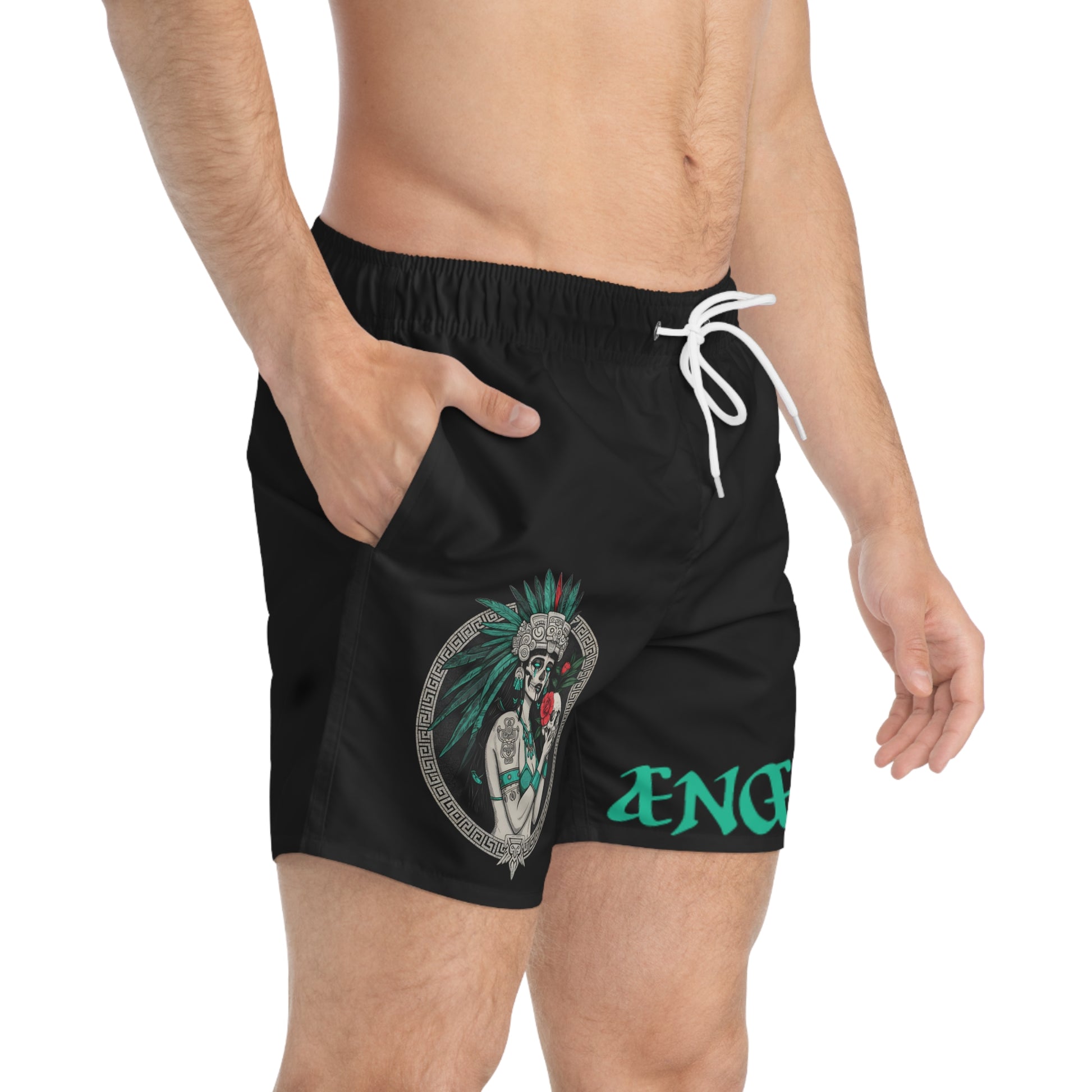 Anomalous Entities: Queen Of Mictlan Swim Shorts V2