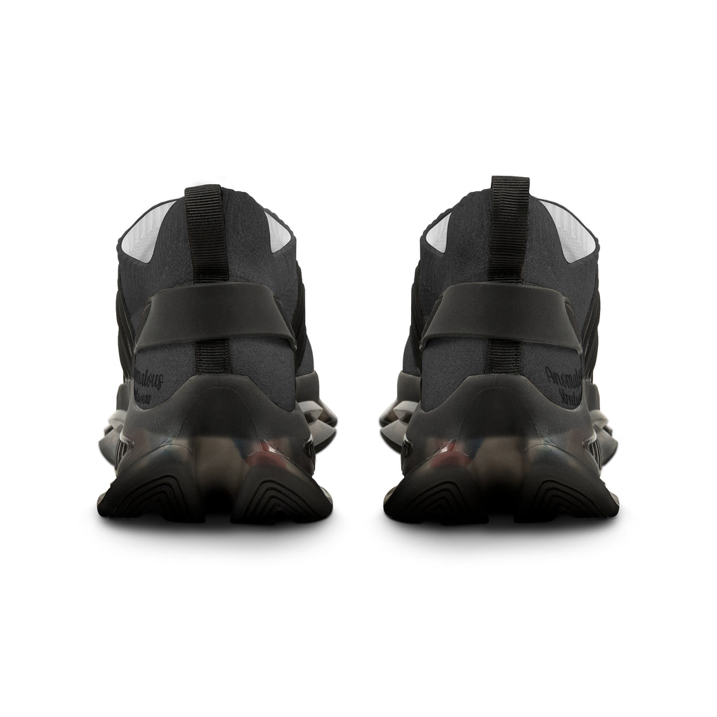 Anomalous Streetwear Black Mesh Sneakers — Lightweight Breathable Athletic Shoes