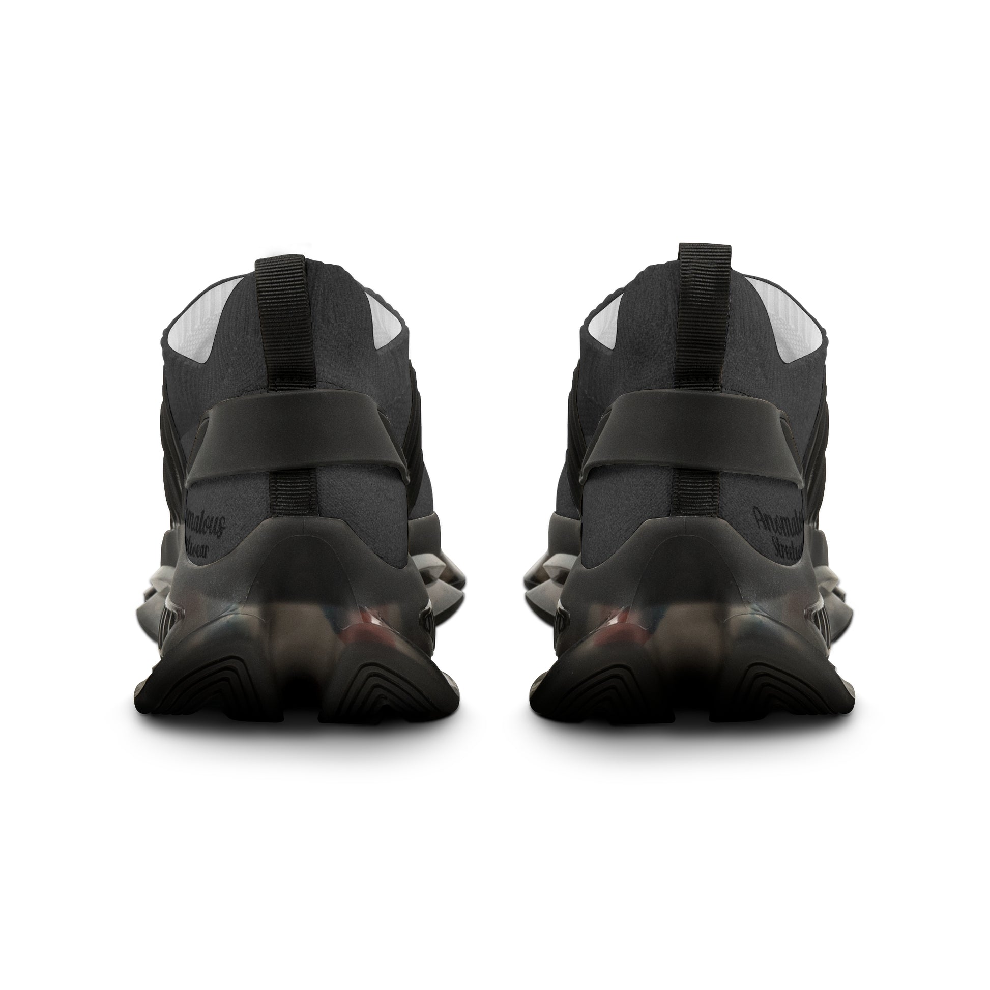 Anomalous Streetwear Black Mesh Sneakers — Lightweight Breathable Athletic Shoes