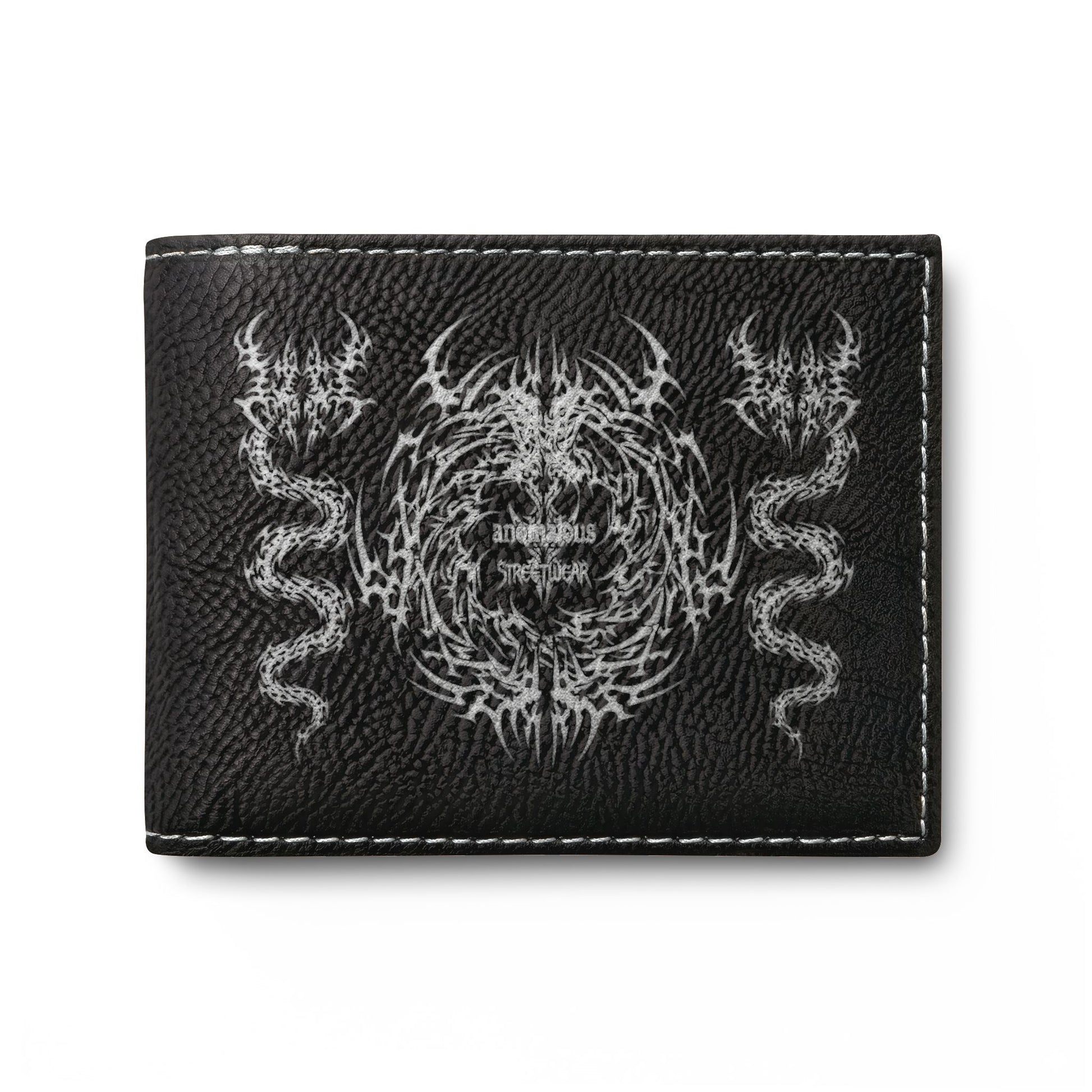 Anomalous Entities - Black Leather Bi-Fold Wallet