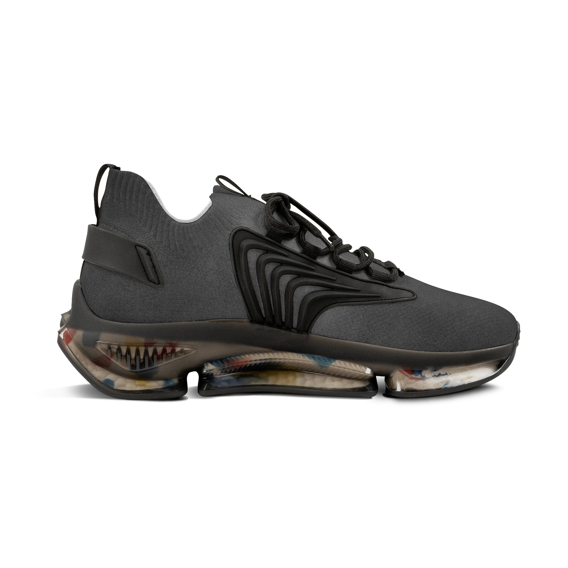 Anomalous Streetwear Black Mesh Sneakers — Lightweight Breathable Athletic Shoes